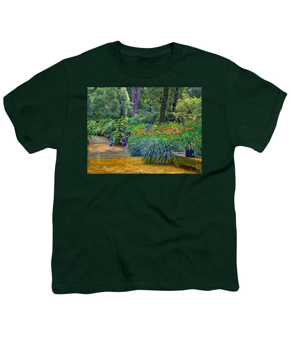 Garden Path Youth T-Shirt featuring the photograph Path to Aveleda Quote by Jill Love