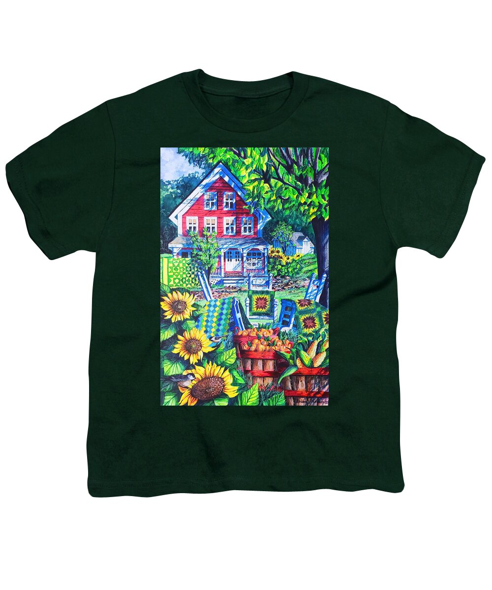 Summer Youth T-Shirt featuring the painting Summer Joy by Diane Phalen