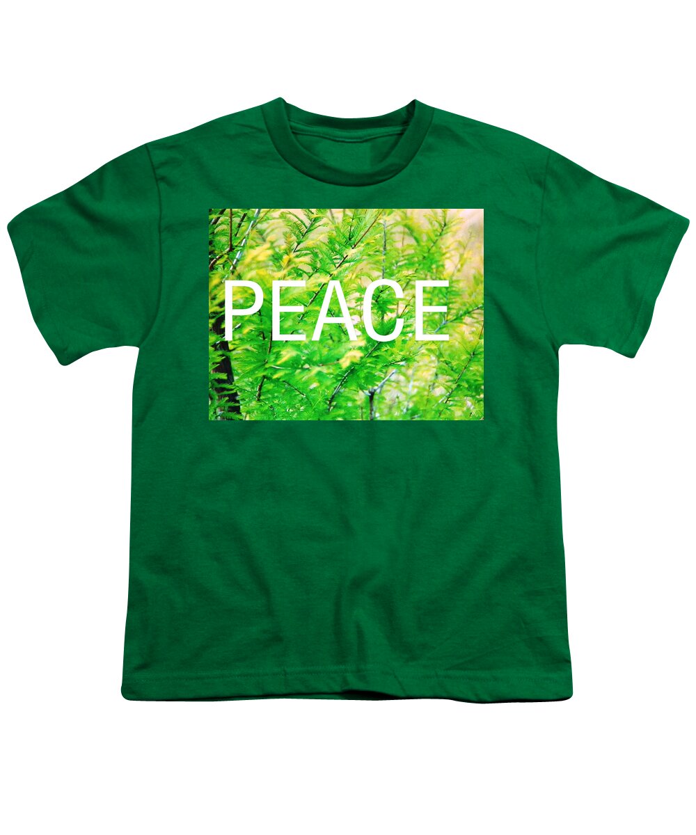 Peace Card With Young Youth T-Shirt featuring the photograph Green Peace by Belinda Lee