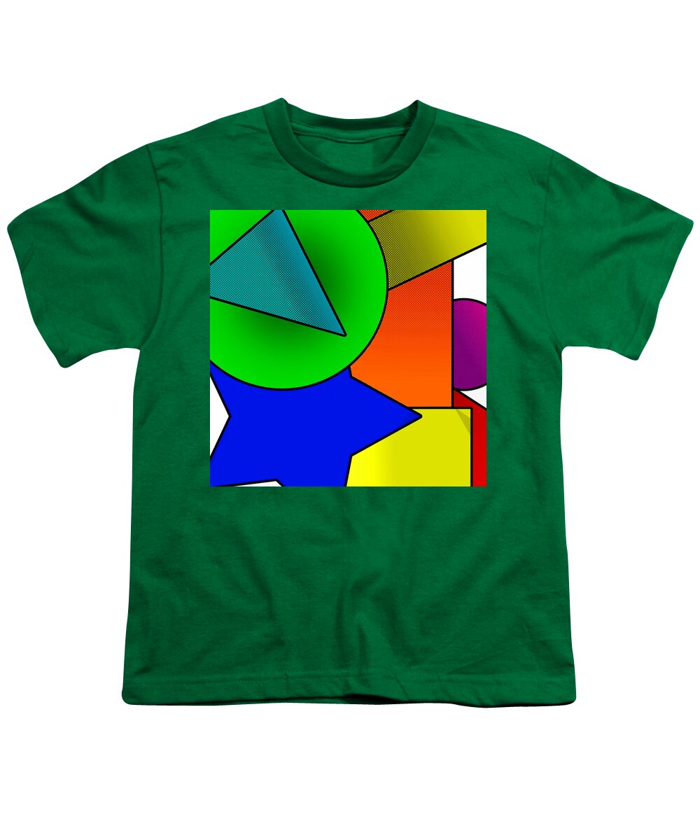 Shapes Youth T-Shirt featuring the digital art Shapes by Ricky Barnard