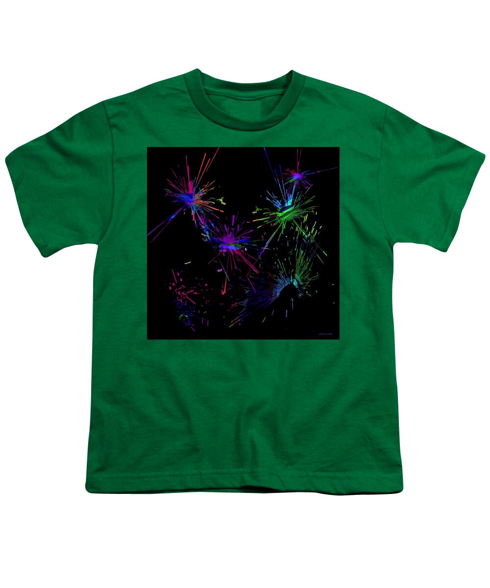 Colorful Abstract Youth T-Shirt featuring the digital art Abstact 392 by Judi Suni Hall