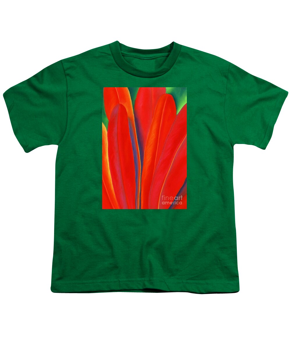 Red Youth T-Shirt featuring the painting Red Petals by Lucy Arnold