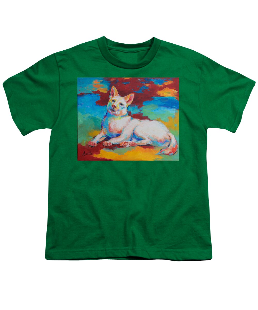 Pets Youth T-Shirt featuring the painting Sedile by Jyotika Shroff