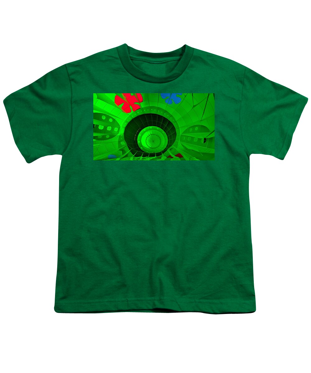 Balloon Youth T-Shirt featuring the photograph Inside The Green Balloon by Tom Gresham