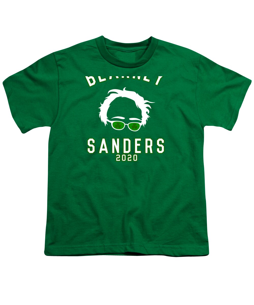 St Patricks Day Youth T-Shirt featuring the digital art Blarney Sanders 2020 Bernie St Patricks Day by Flippin Sweet Gear