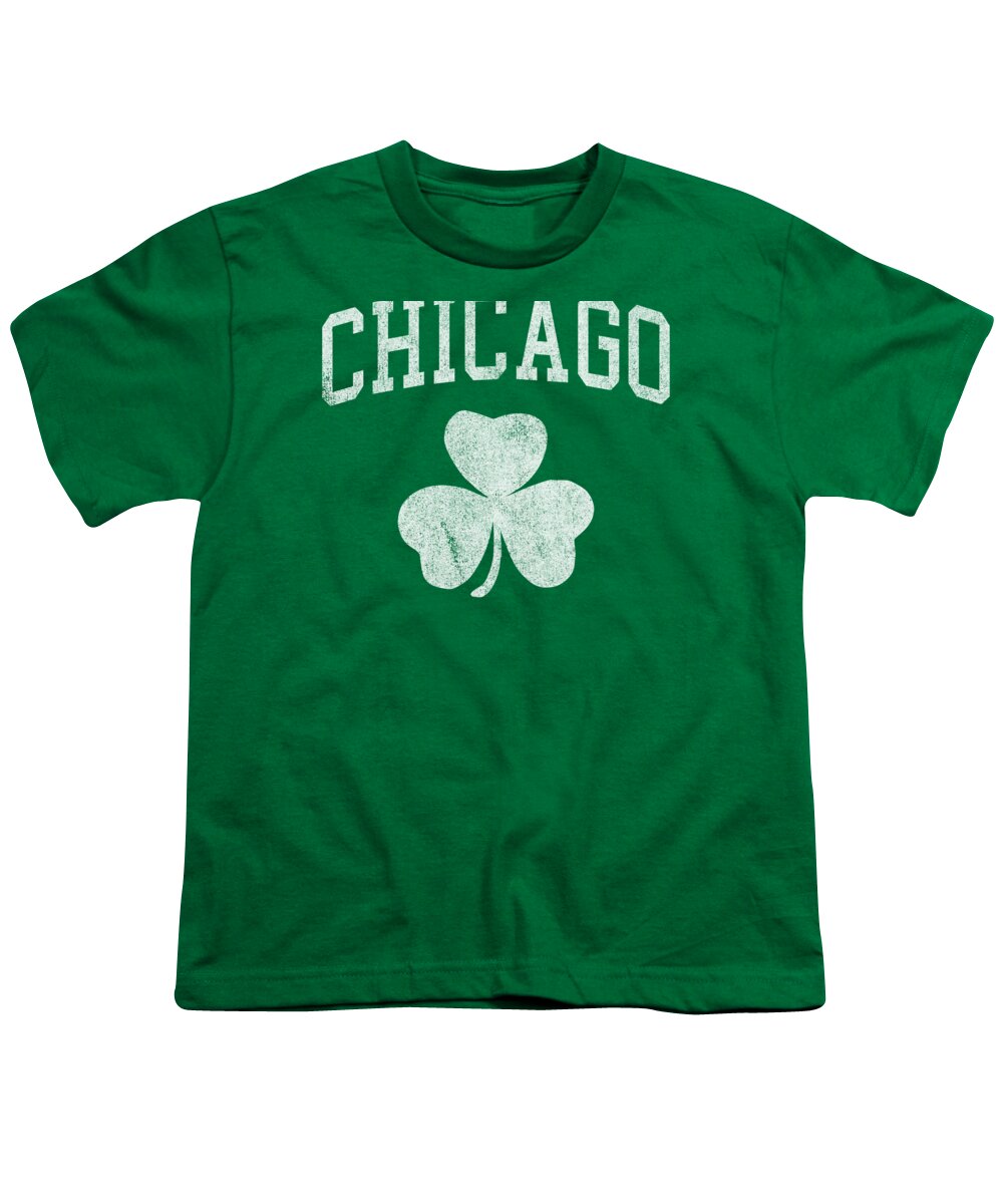 Funny Youth T-Shirt featuring the digital art Chicago Irish Shamrock by Flippin Sweet Gear