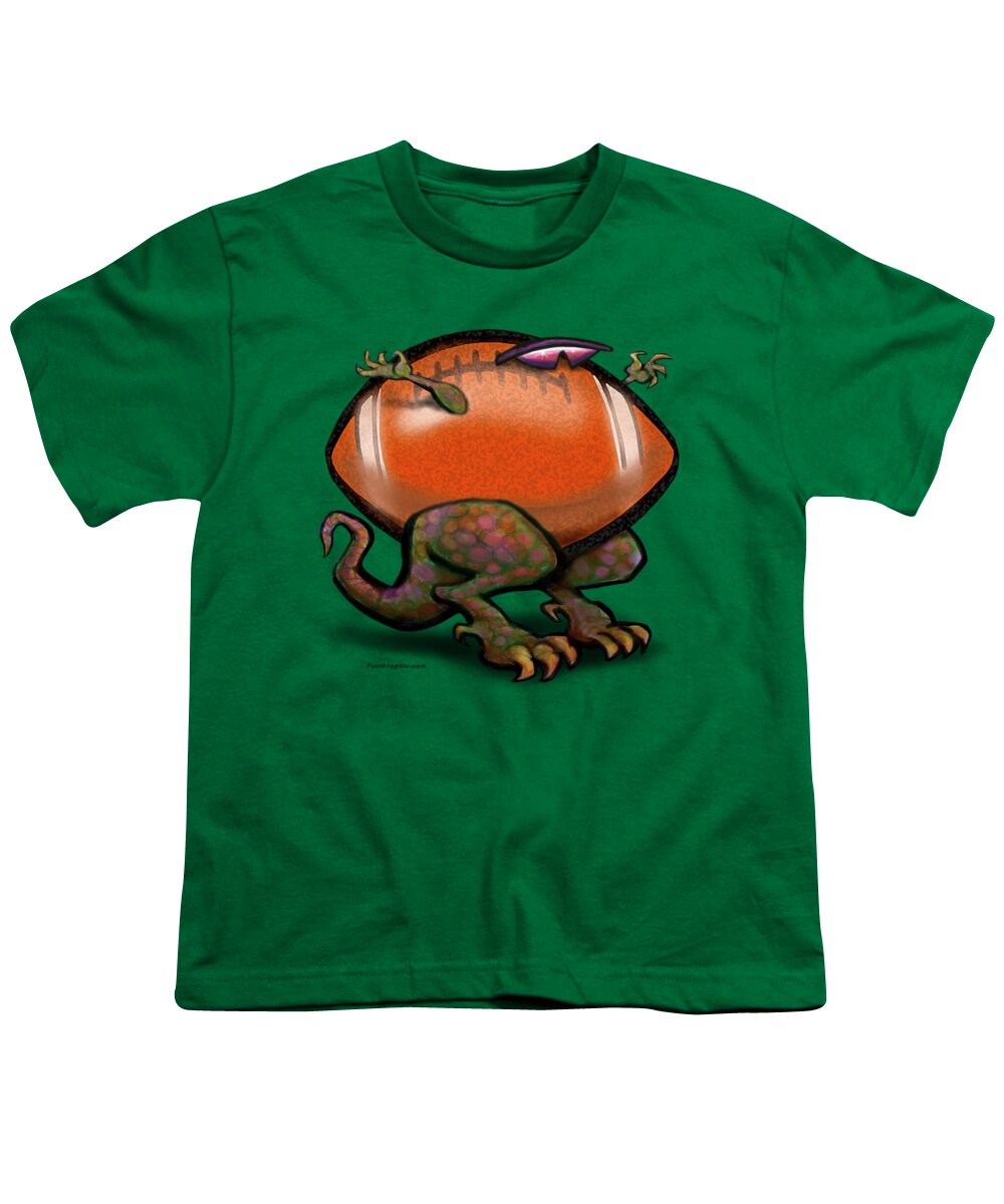 Football Youth T-Shirt featuring the digital art Football Beast by Kevin Middleton