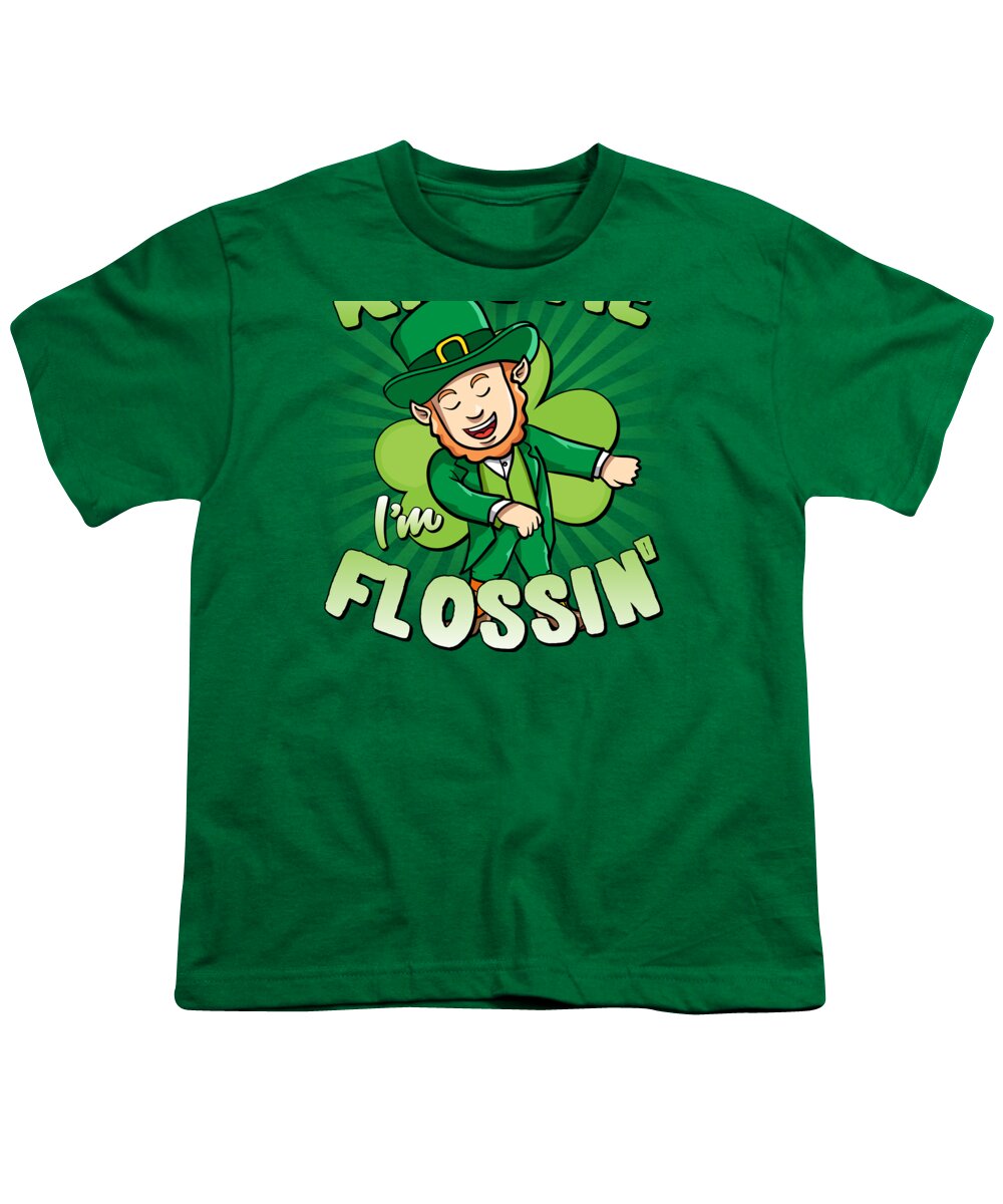Cool Youth T-Shirt featuring the digital art Kiss Me Im Flossin Floss St Patricks Day by Flippin Sweet Gear