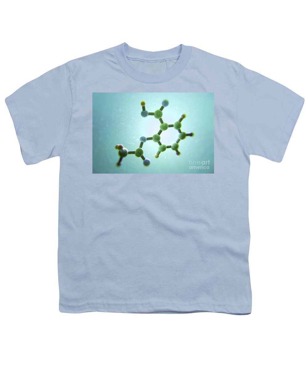 Drugs Youth T-Shirt featuring the photograph Aspirin Molecule by Science Picture Co