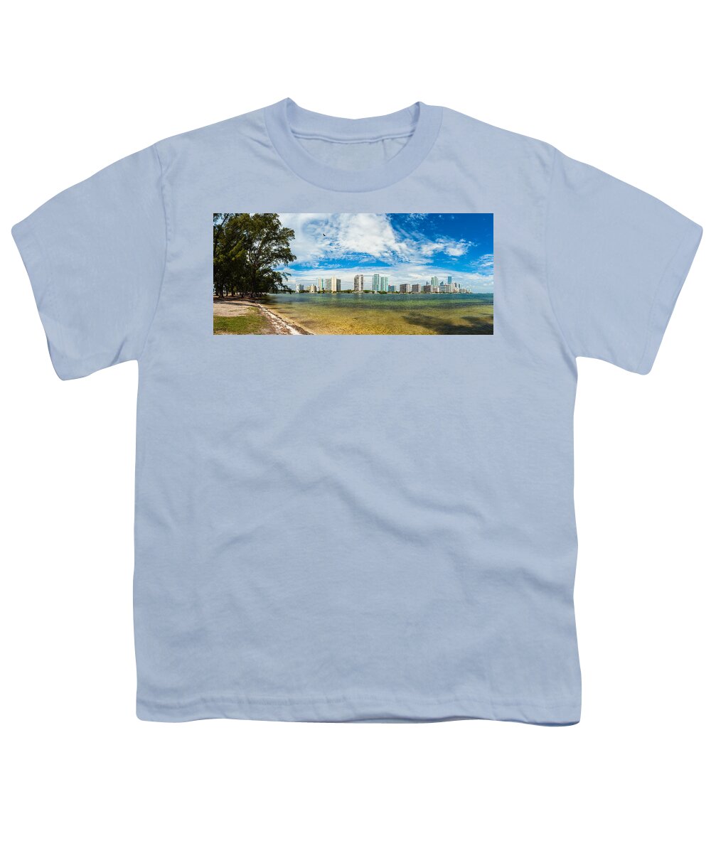 Architecture Youth T-Shirt featuring the photograph Miami Skyline #20 by Raul Rodriguez