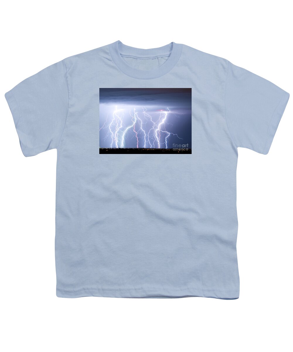 Lightning Youth T-Shirt featuring the photograph Electric Skies by James BO Insogna