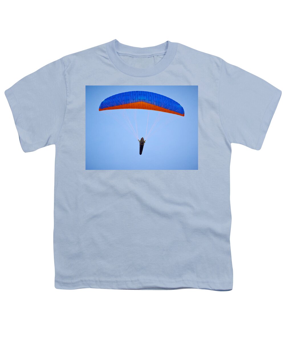 Atlantic Ocean Youth T-Shirt featuring the photograph Paragliders #2 by Jouko Lehto
