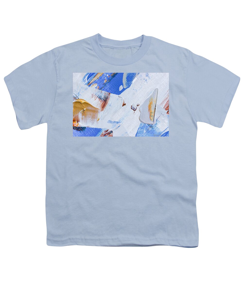 Background Youth T-Shirt featuring the painting A Little Blue by Heidi Smith