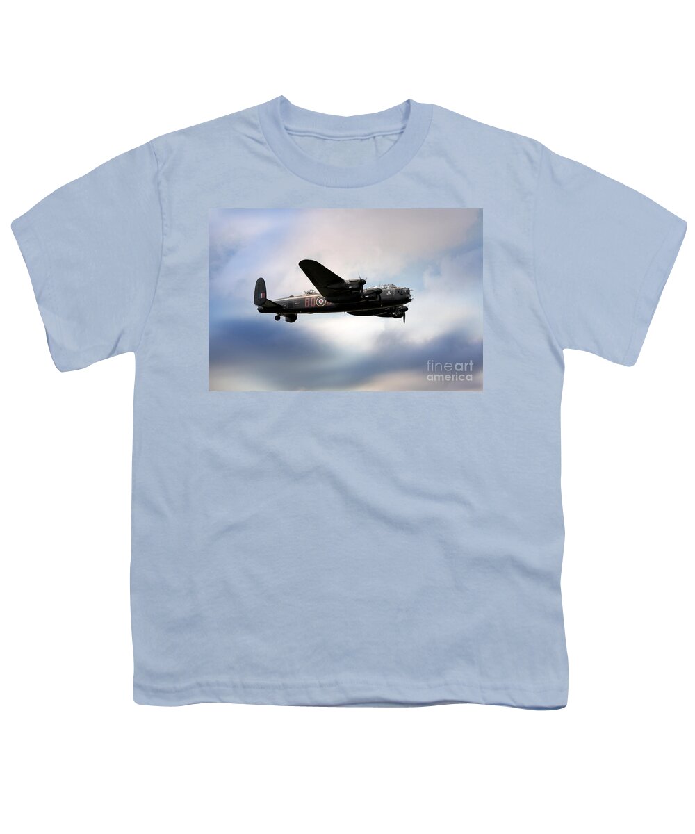 Avro Youth T-Shirt featuring the digital art Avro Lancaster Bomber by Airpower Art