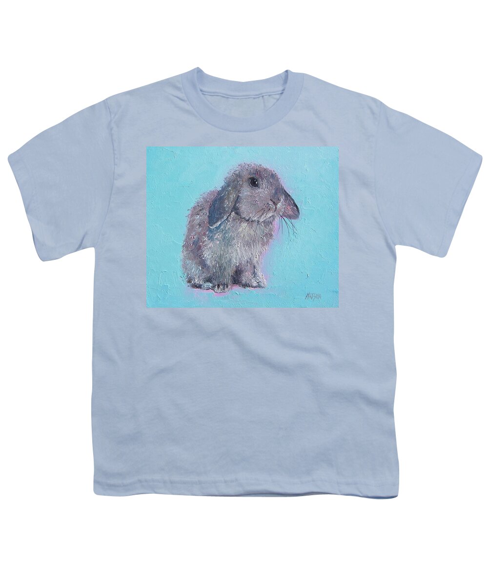 Bunny Youth T-Shirt featuring the painting Bunny Rabbit by Jan Matson