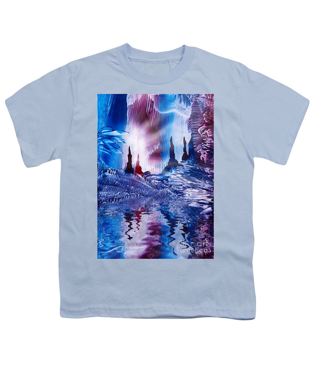  Fantasy Youth T-Shirt featuring the painting Cavern of Castles by Simon Bratt