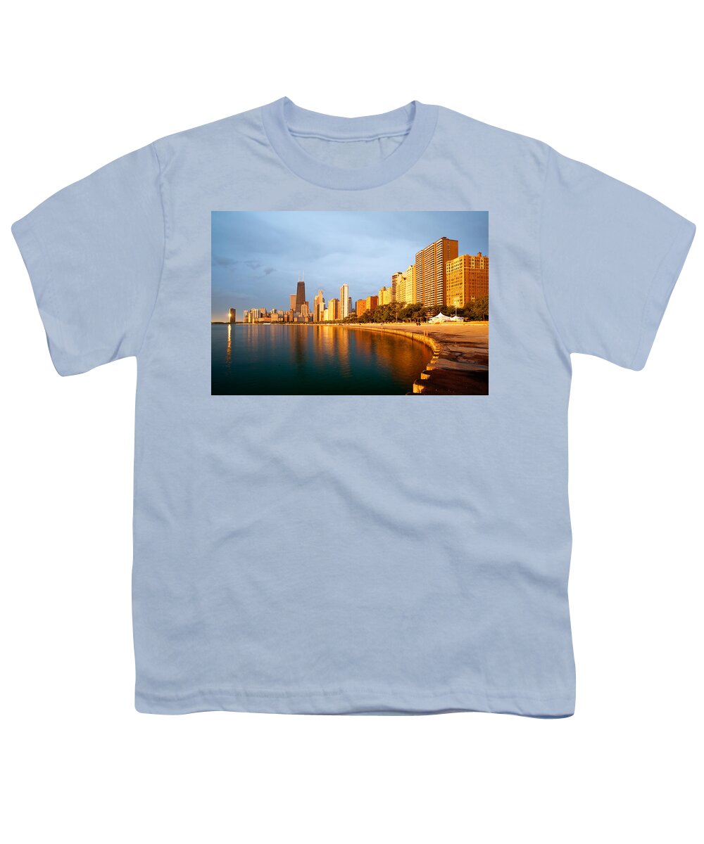 Chicago Youth T-Shirt featuring the photograph Chicago Skyline by Sebastian Musial