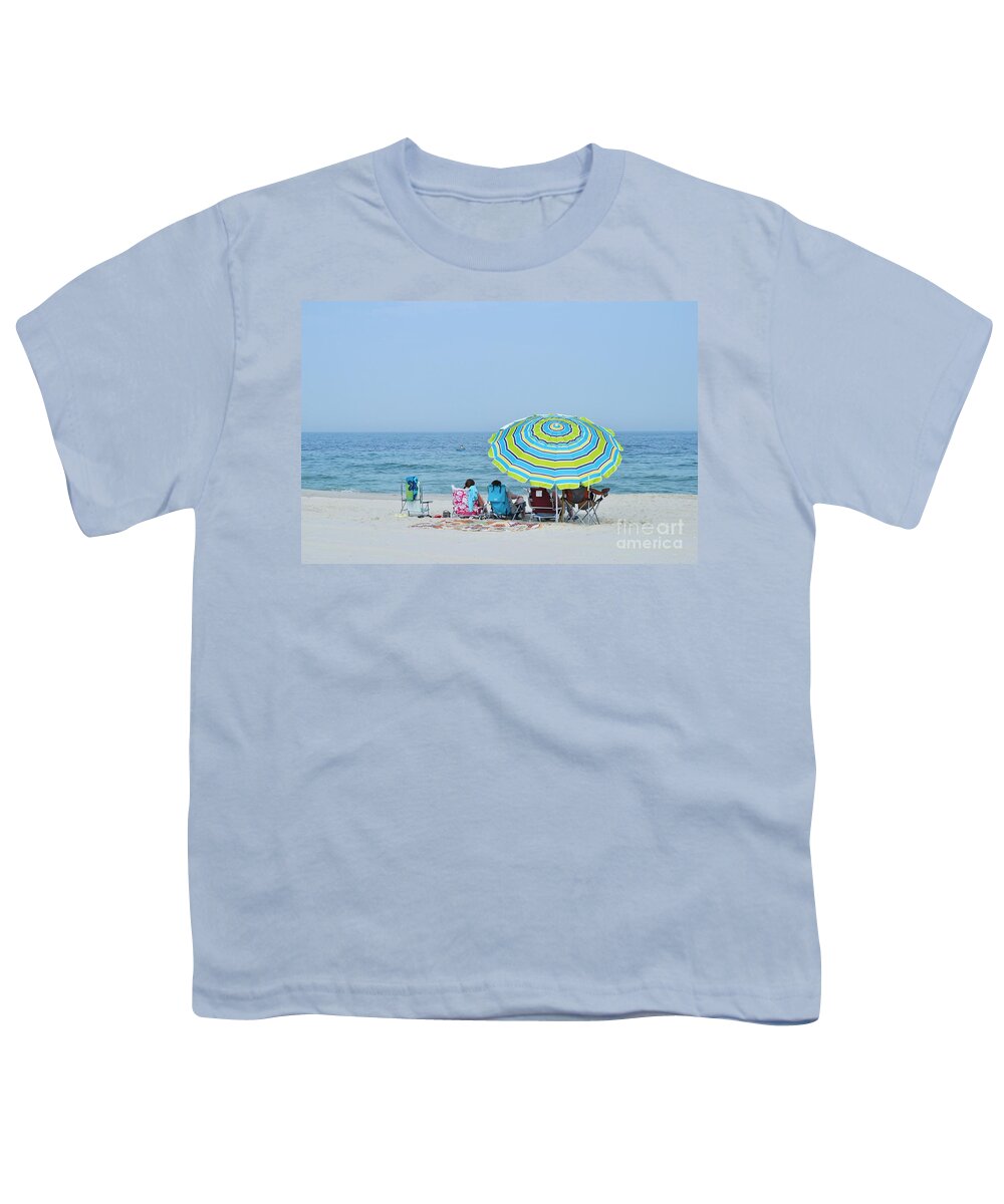 Chillin On The Beach Youth T-Shirt featuring the photograph Chillin on the Beach by Allen Beatty