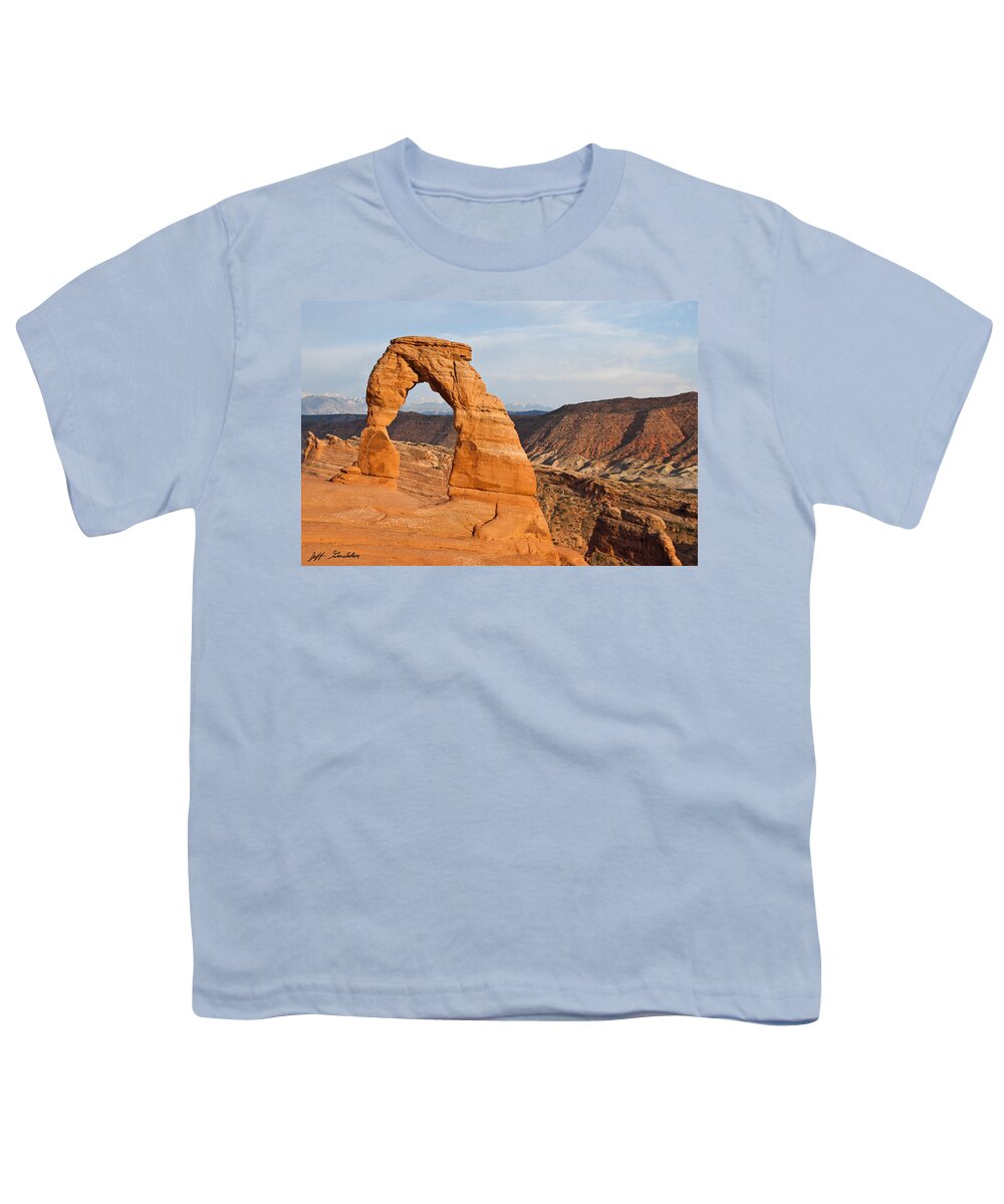 Arch Youth T-Shirt featuring the photograph Delicate Arch by Jeff Goulden