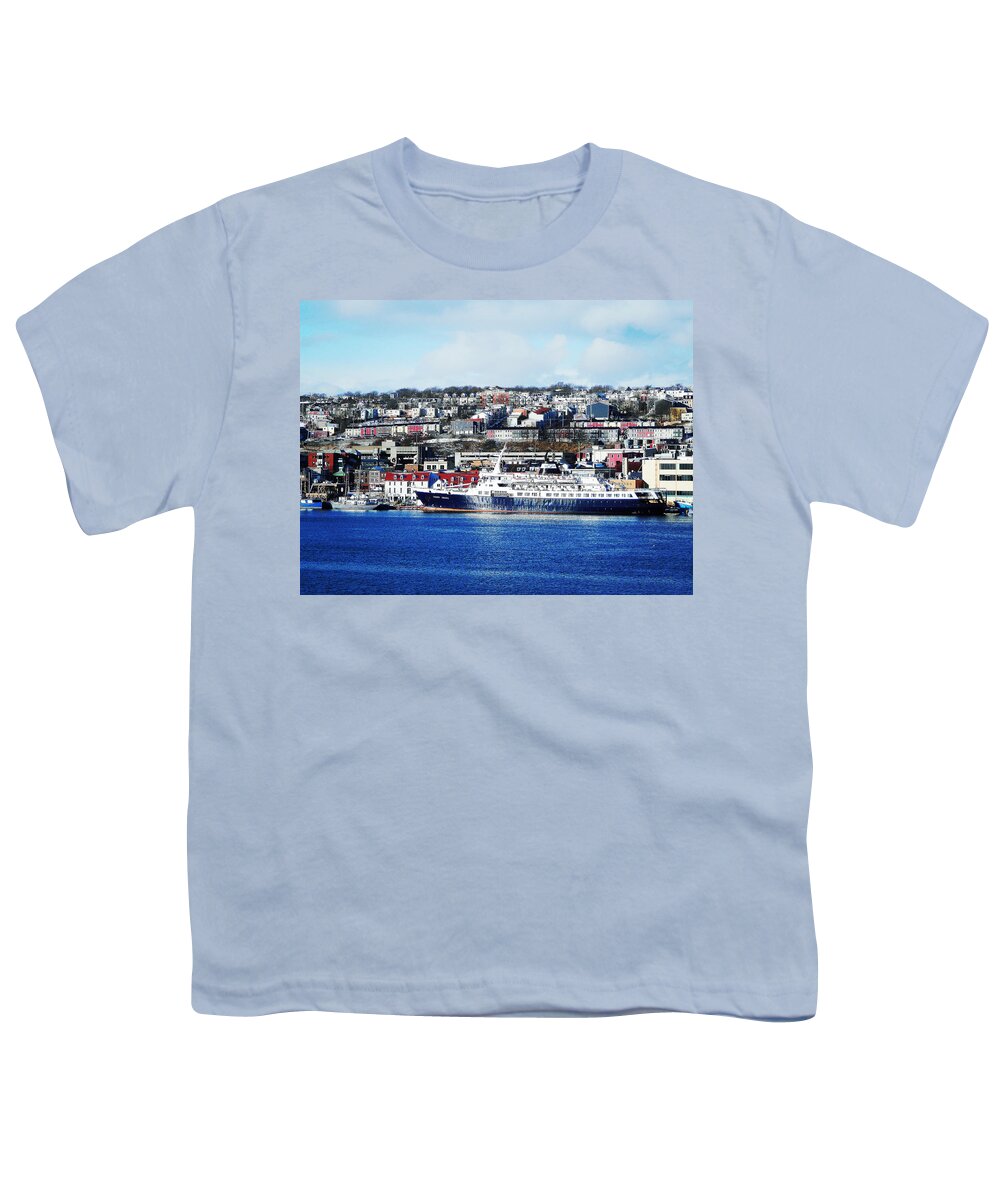 Downtown Youth T-Shirt featuring the photograph Downtown of St. John's by Zinvolle Art