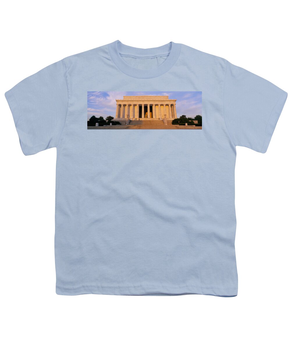 Photography Youth T-Shirt featuring the photograph Facade Of A Memorial Building, Lincoln by Panoramic Images