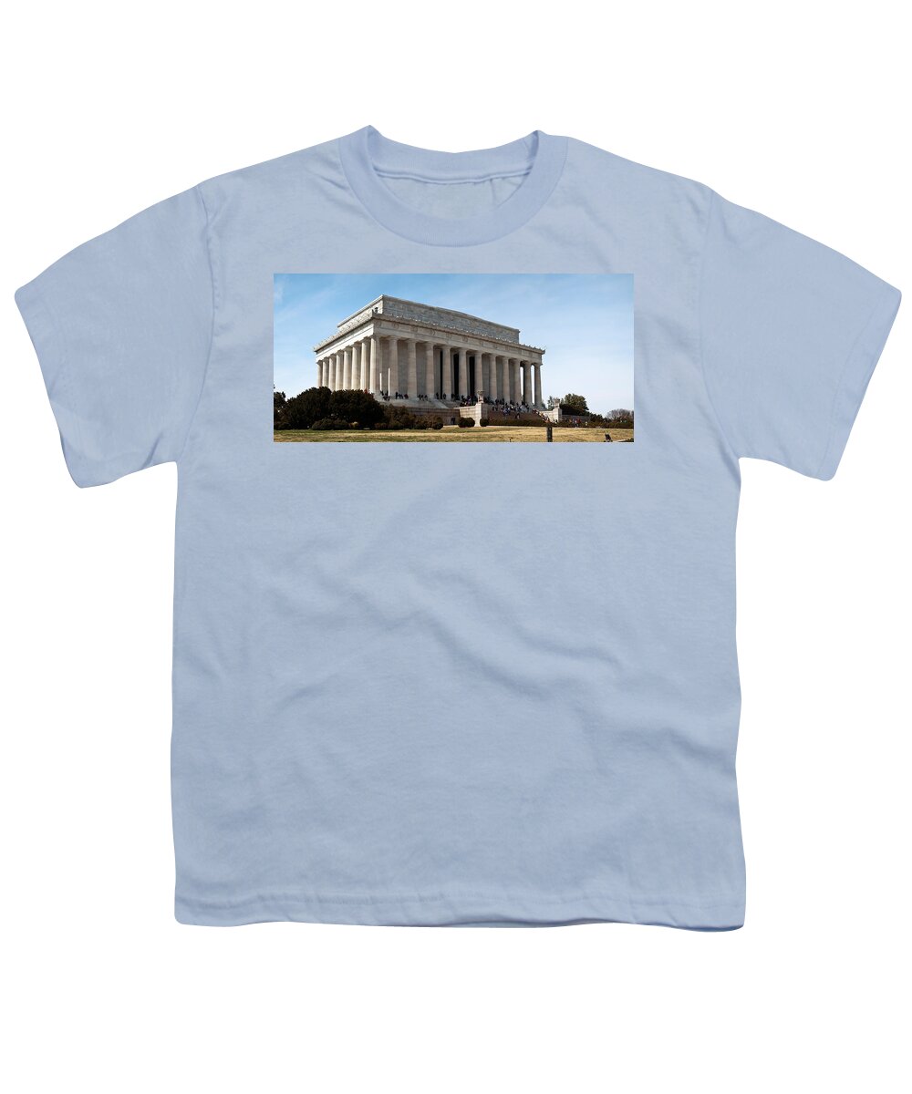 Photography Youth T-Shirt featuring the photograph Facade Of The Lincoln Memorial, The by Panoramic Images