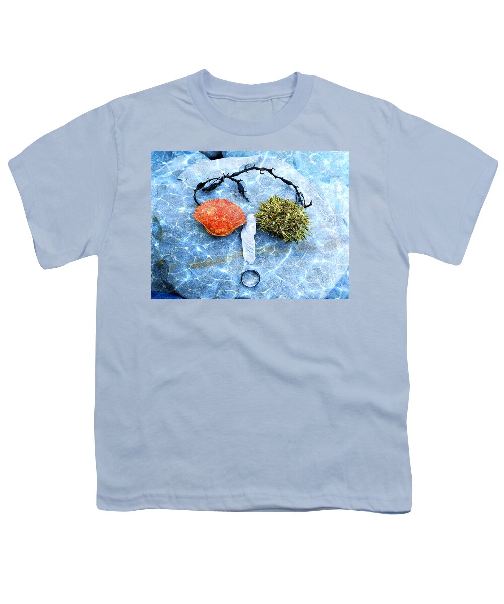 Face Youth T-Shirt featuring the photograph Face On The Beach by Zinvolle Art