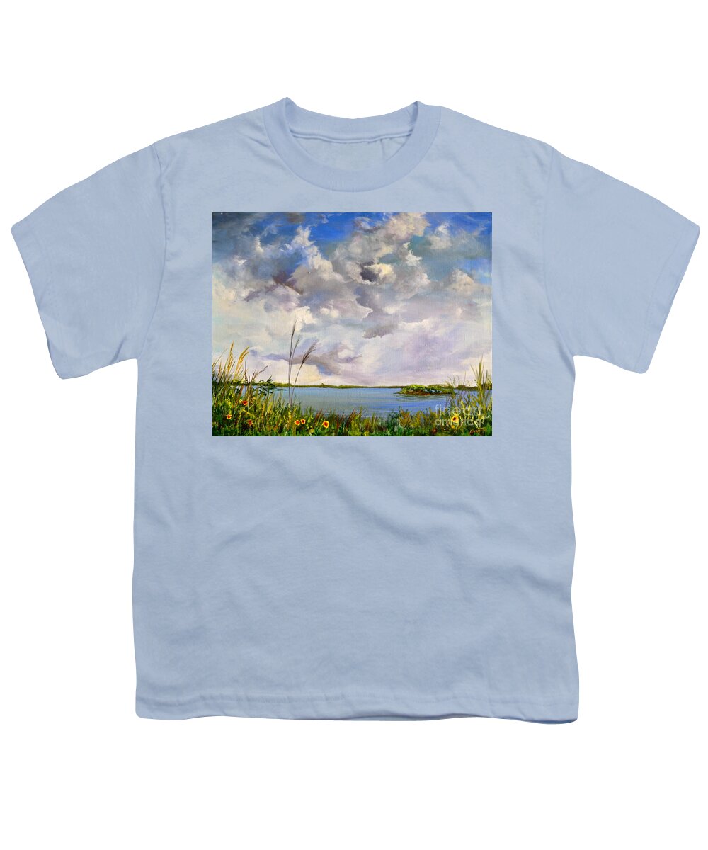 Birding Trail Youth T-Shirt featuring the painting Fire Wheels by AnnaJo Vahle