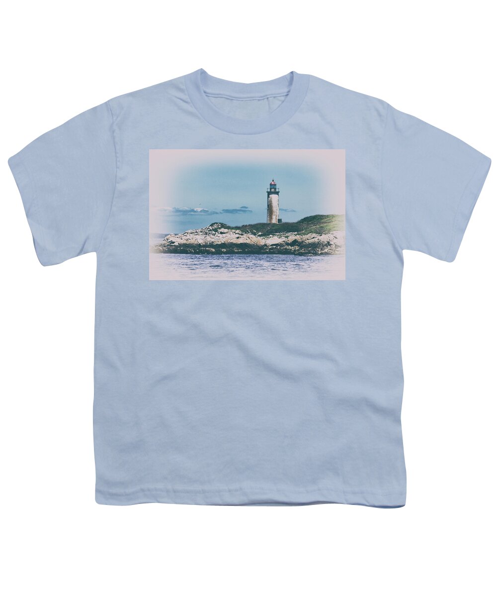Franklin Island Lighthouse Youth T-Shirt featuring the photograph Franklin Island LIghthouse by Karol Livote