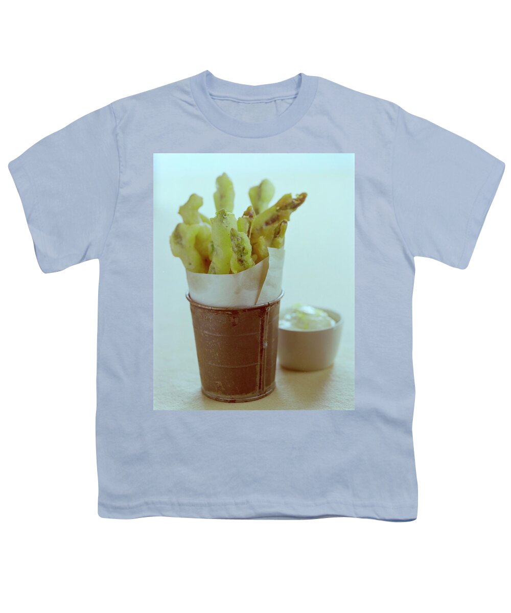 Food Youth T-Shirt featuring the photograph Fried Asparagus by Romulo Yanes