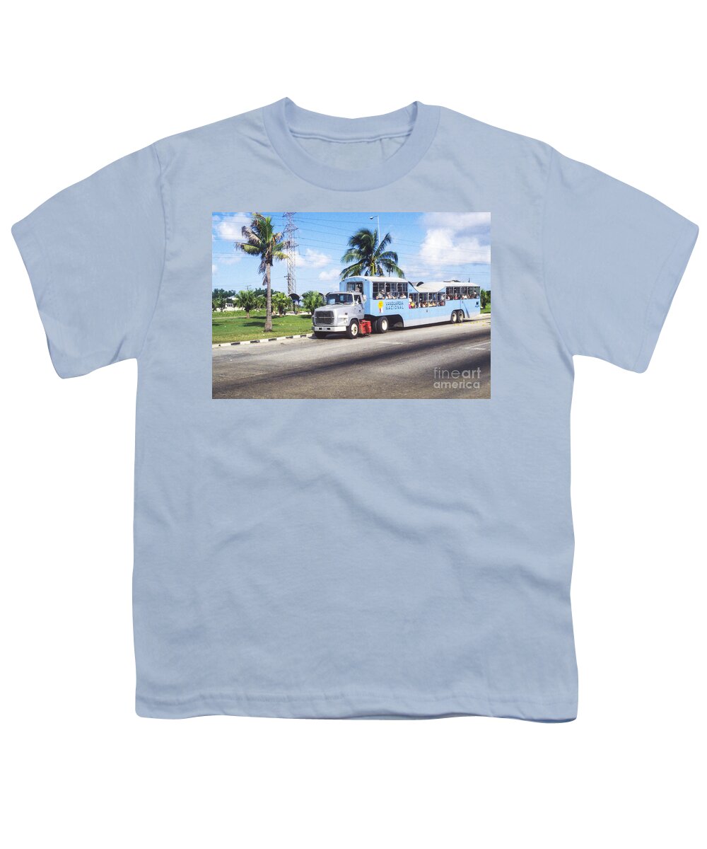 Havana Youth T-Shirt featuring the photograph Havana City Transportation by Bob Phillips