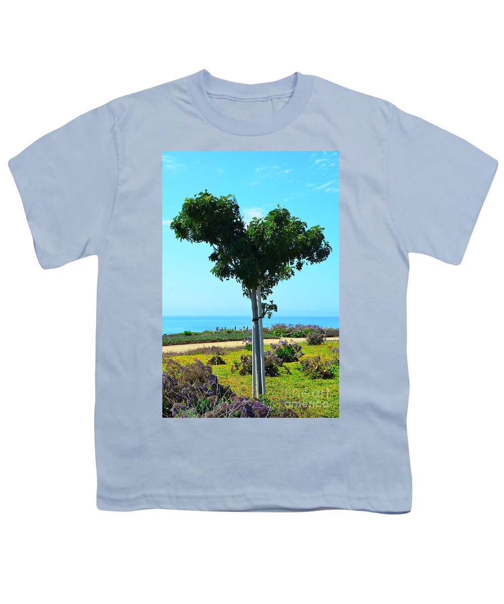 Pismo Beach Youth T-Shirt featuring the photograph Heart Shaped Tree at Pismo Beach by Debra Thompson