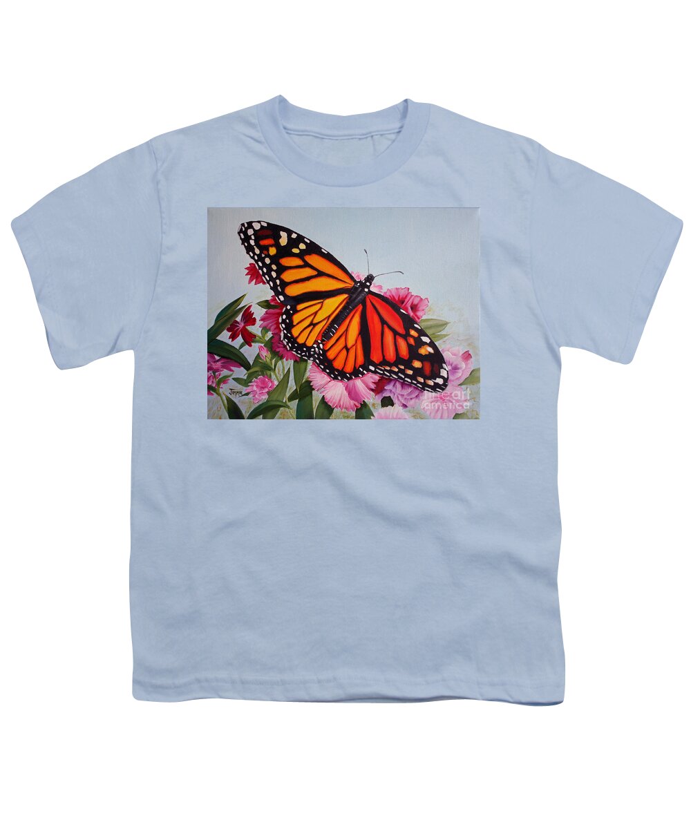 Monarch Youth T-Shirt featuring the painting King Monarch by Jimmie Bartlett