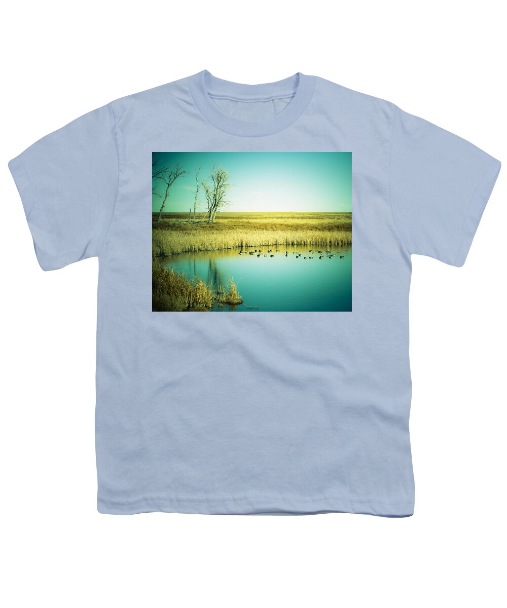 Late Youth T-Shirt featuring the photograph Late Day Ducks by Marilyn Hunt