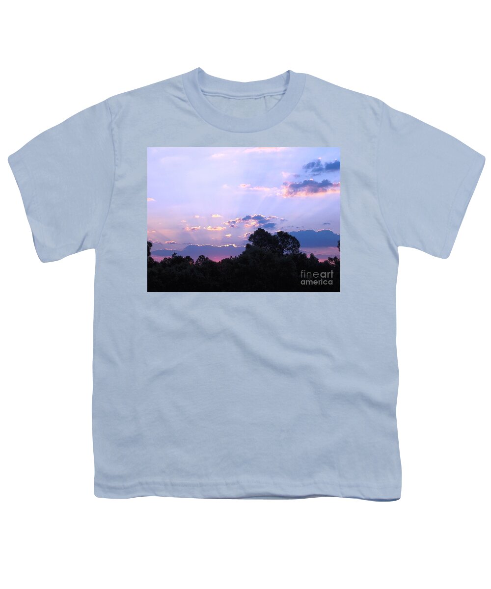 Postcard Youth T-Shirt featuring the digital art Lavender Sunrise by Matthew Seufer