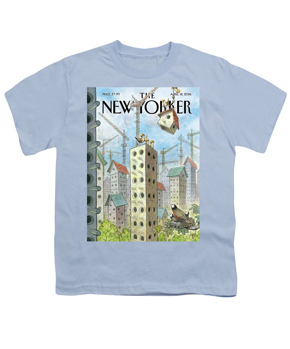 Co-op Youth T-Shirt featuring the painting Luxury Coops by Peter de Seve