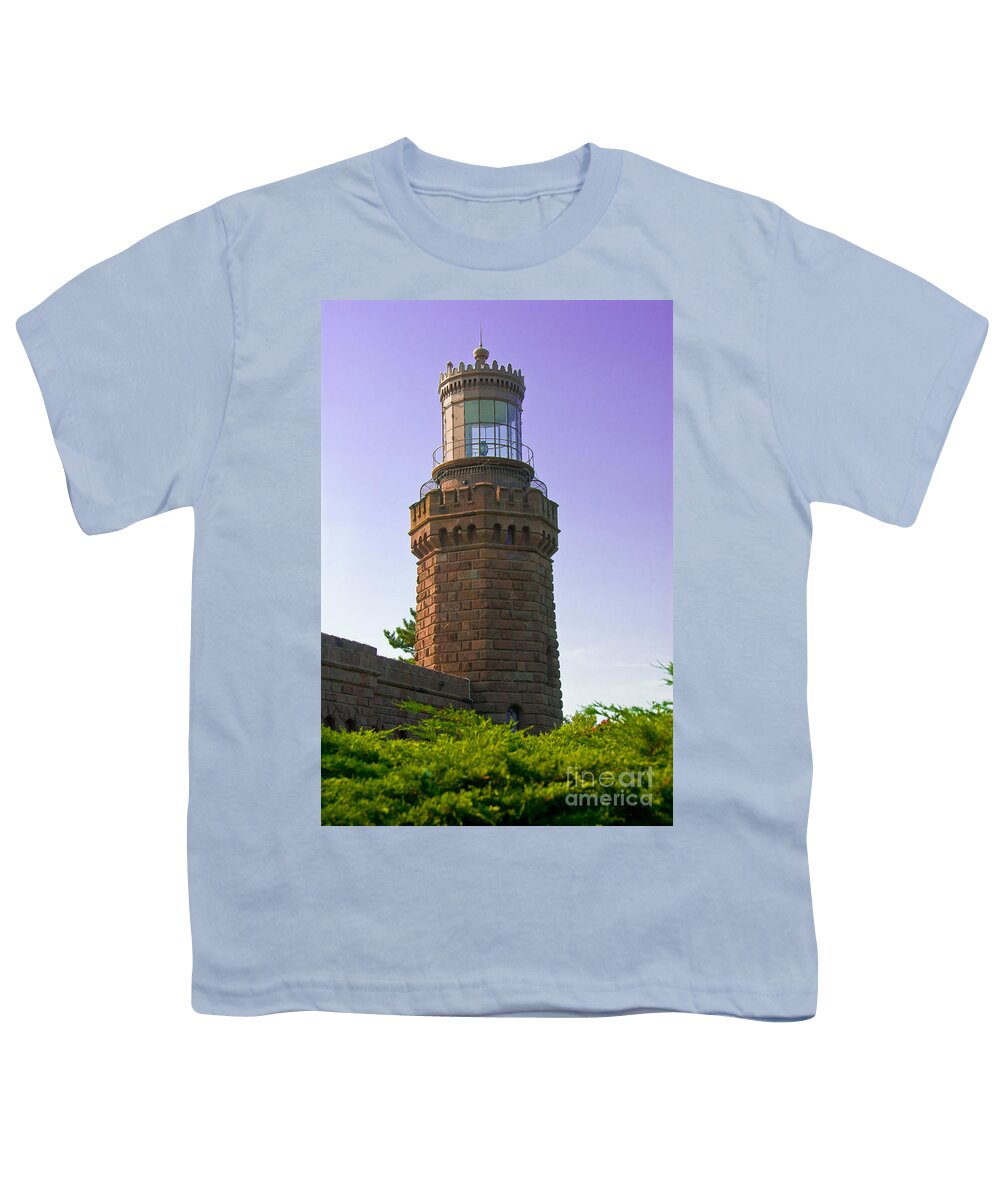 Lighthouses Youth T-Shirt featuring the photograph Navesink Twin Lights Lighthouse by Anthony Sacco