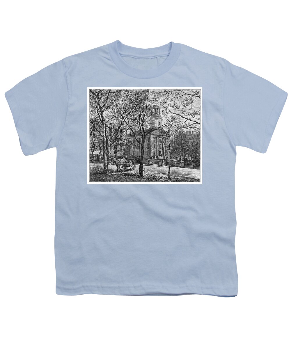 1885 Youth T-Shirt featuring the painting Ohio Marietta College by Granger