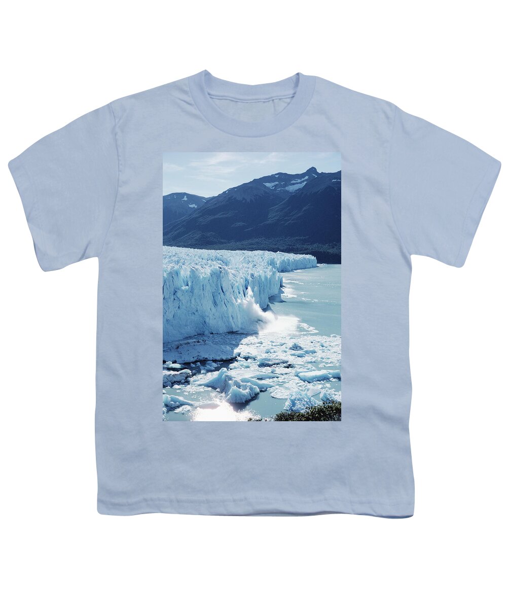 Feb0514 Youth T-Shirt featuring the photograph Perito Moreno Glacier And Lake by Tui De Roy