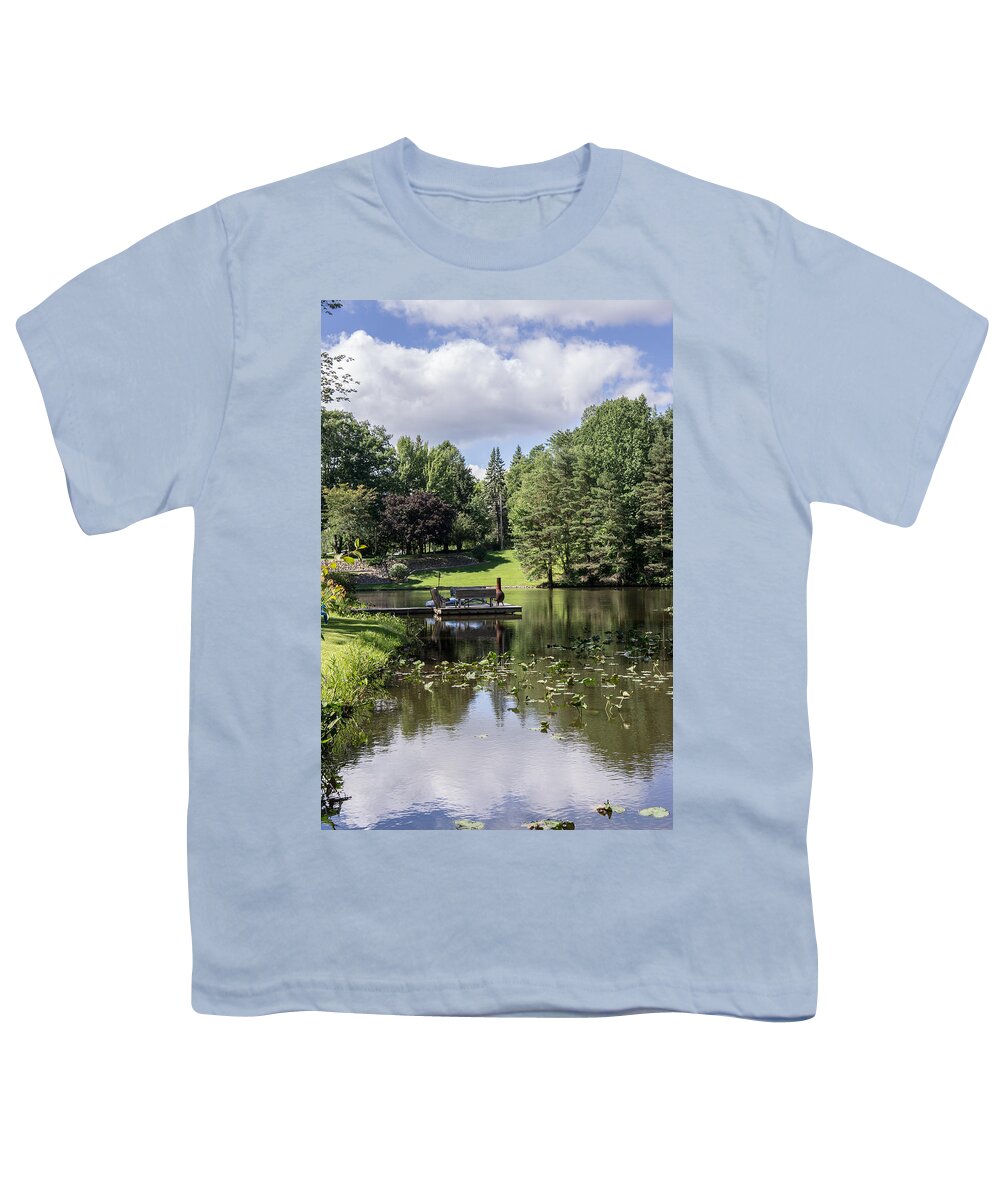 Pennsylvania Youth T-Shirt featuring the photograph Summer Pond by Weir Here And There