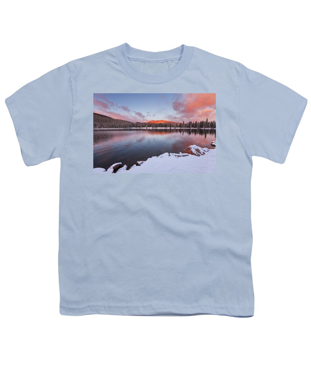 Colorado Youth T-Shirt featuring the photograph Sunrise at Echo Lake by Darren White