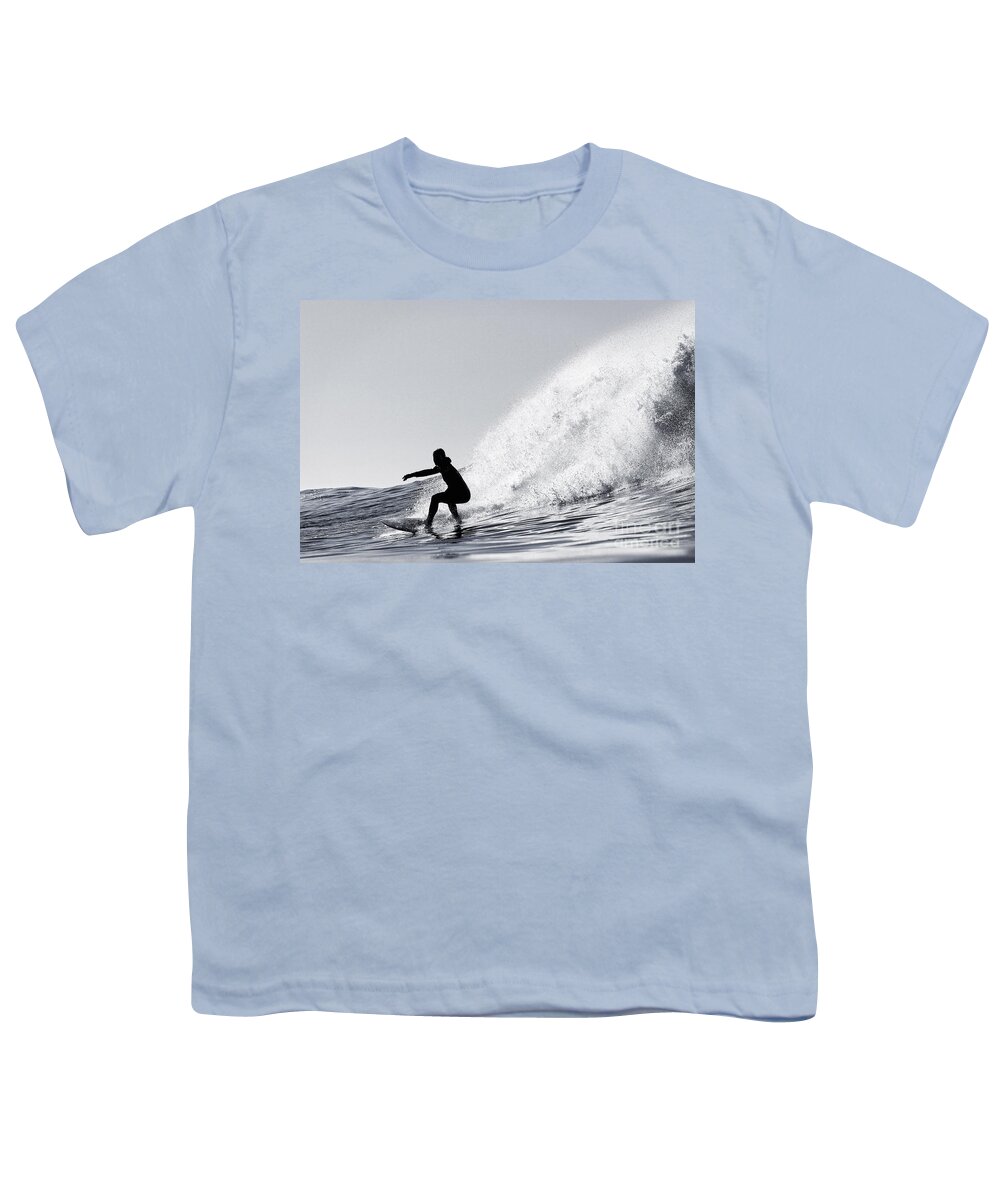 Surfing Youth T-Shirt featuring the photograph Surfing the Avalanche by Paul Topp
