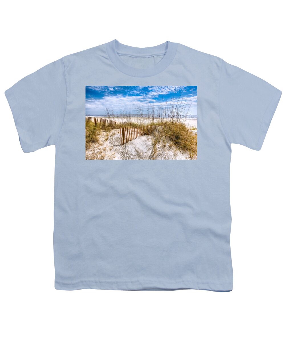 Clouds Youth T-Shirt featuring the photograph The Dunes by Debra and Dave Vanderlaan