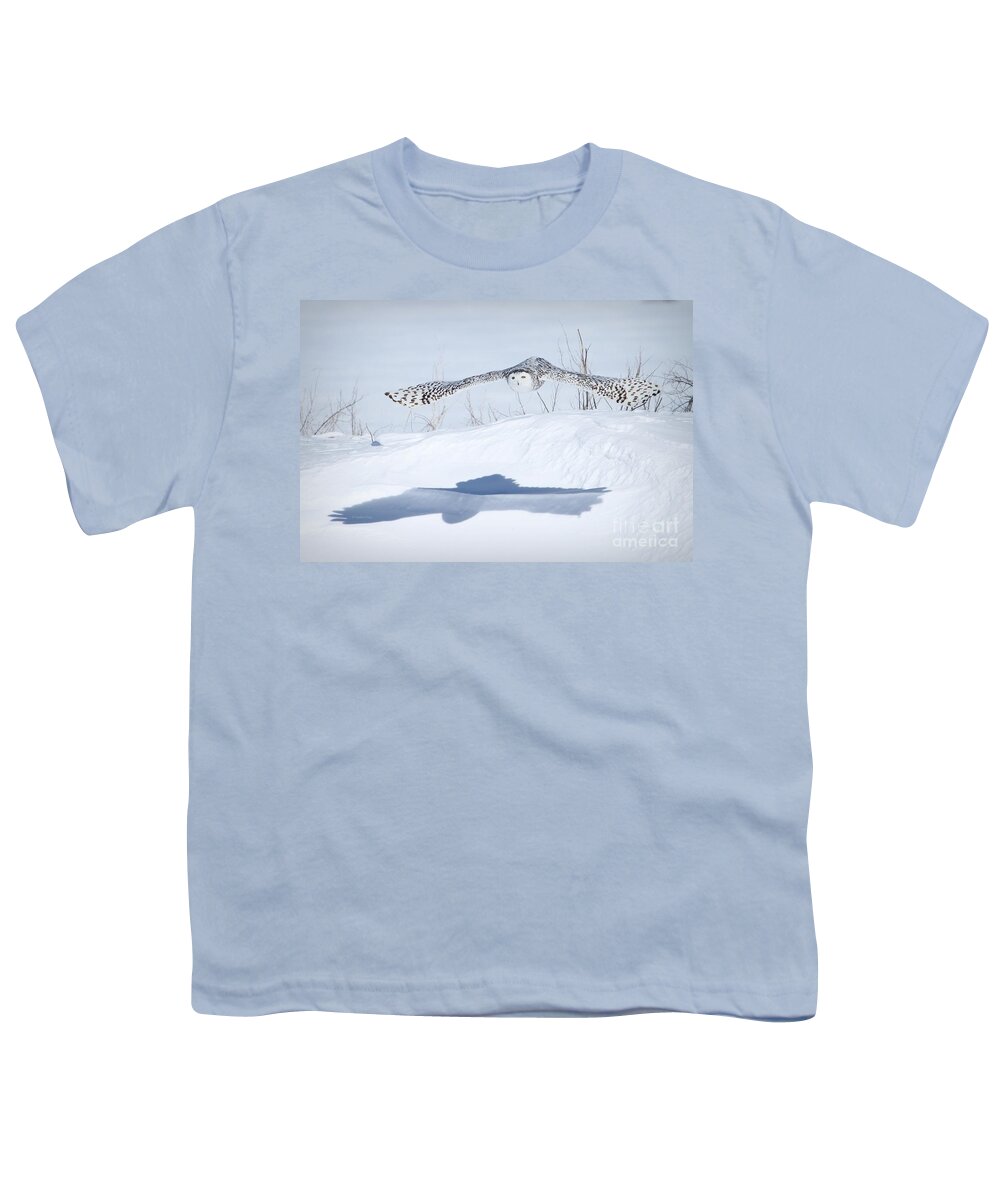 Snowy Owls Youth T-Shirt featuring the photograph The silent hunter by Heather King