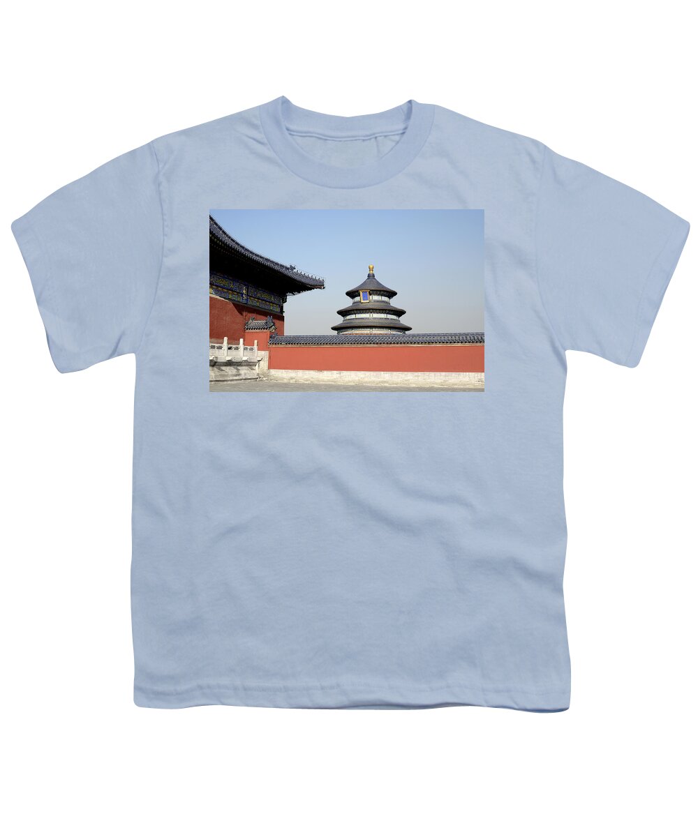 Temple Youth T-Shirt featuring the photograph Tiantan Park - Beijing China by Brendan Reals
