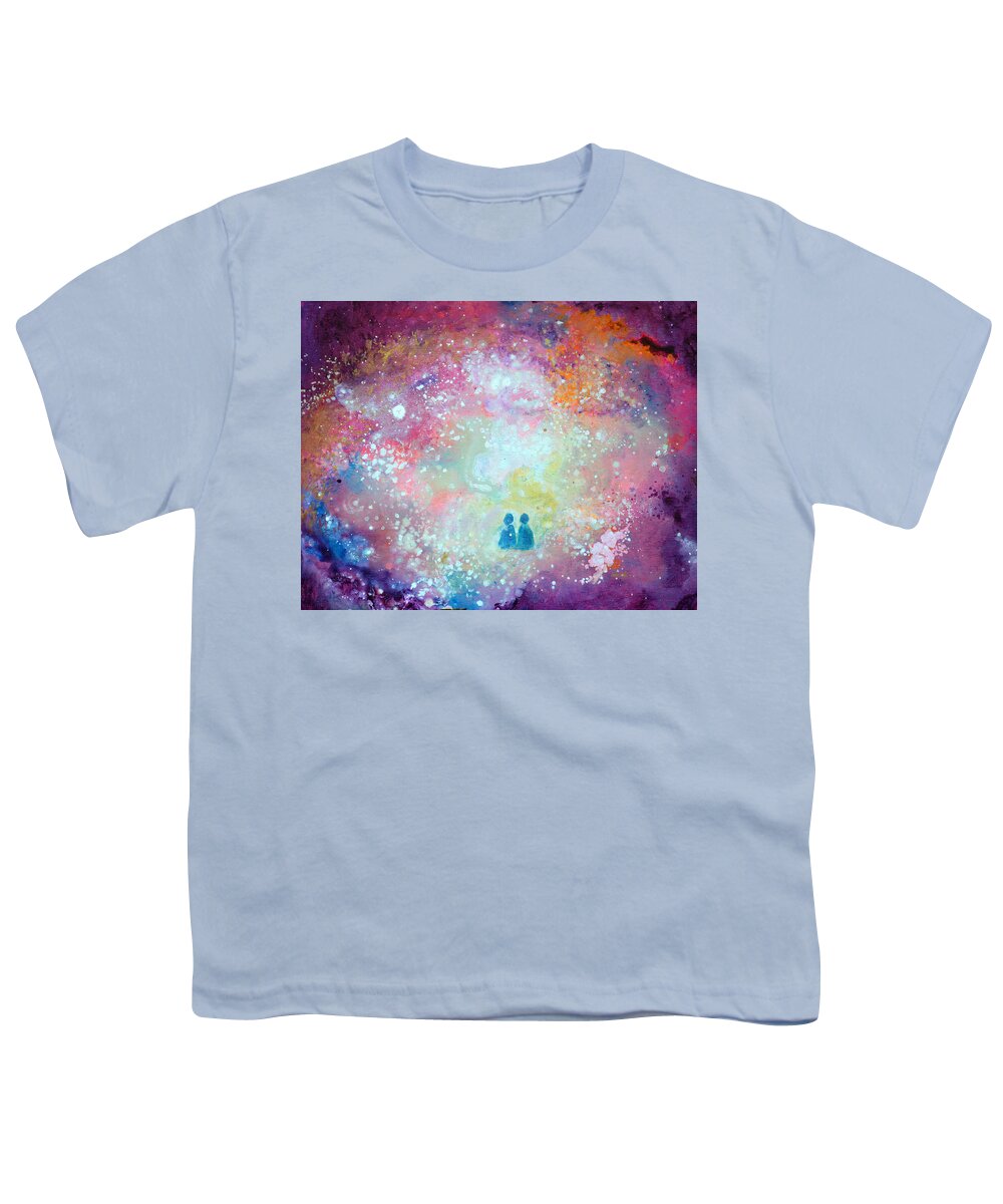 Twin Flames Youth T-Shirt featuring the painting Twin Flames by Ashleigh Dyan Bayer