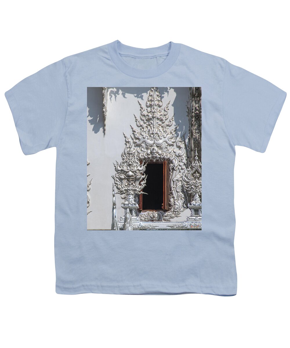 Scenic Youth T-Shirt featuring the photograph Wat Rong Khun Ubosot Window DTHCR0042 by Gerry Gantt