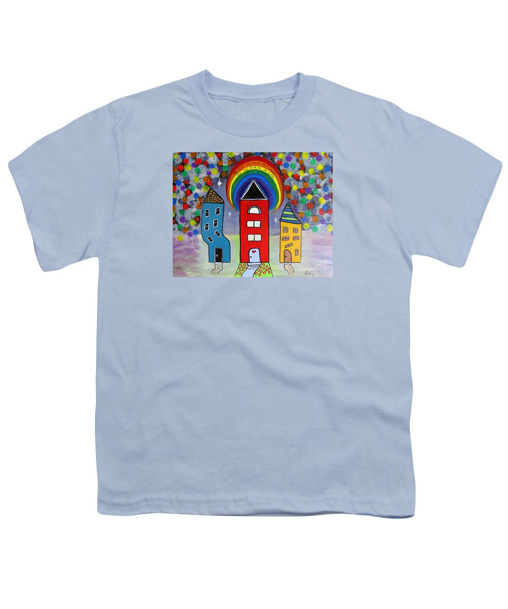 Lord Youth T-Shirt featuring the painting We Choose to Serve - Original Whimsical Folk Art Painting by Ella Kaye Dickey