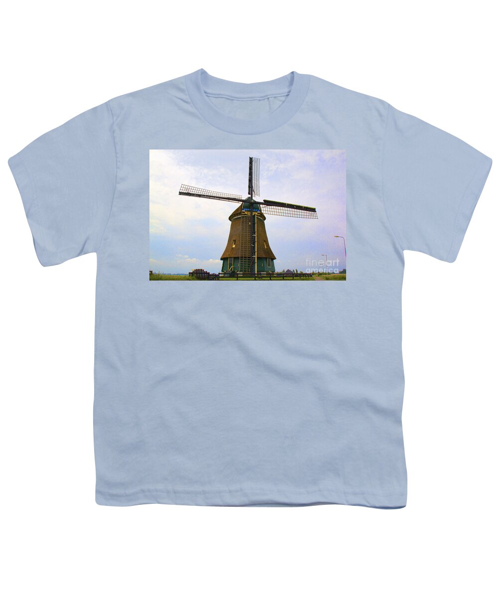 Europe Youth T-Shirt featuring the photograph Windmill 2 - Amsterdam by Crystal Nederman
