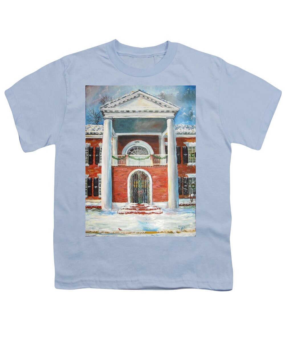 Winter Youth T-Shirt featuring the painting Winter Spirit in Dahlonega by Nicole Angell